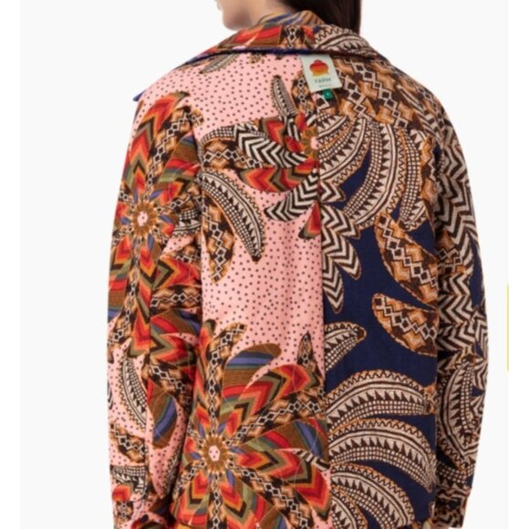 FARM RIO Jacket S Mixed Yawanawa Double Face Reversible Winter - Picture 5 of 16